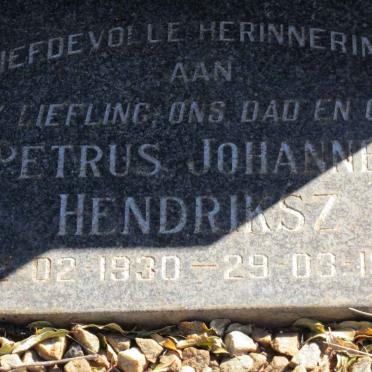 HENDRIKSZ Petrus Johannes 1930-1990