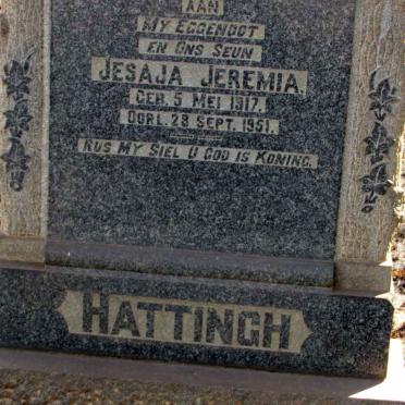 HATTINGH Jesaja Jeremia 1917-1951