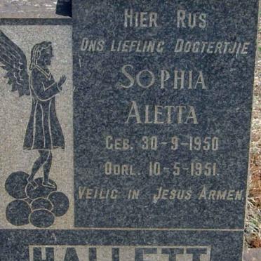 HALLETT Sophia Aletta 1950-1951