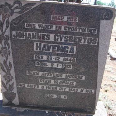 HAVENGA Johannes Gysbertus 1848-1915