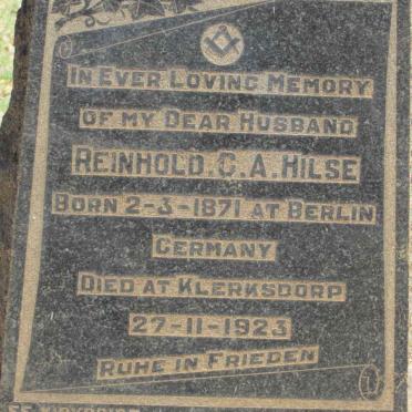HILSE Reinhold G.A. 1971-1923