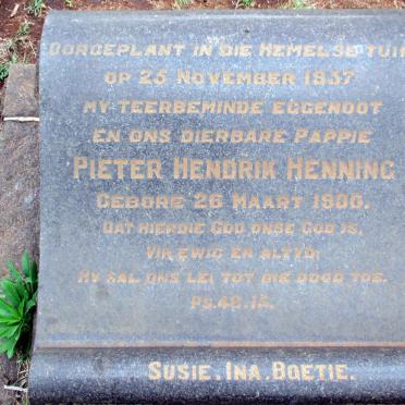HENNING Pieter Hendrik 1906-1937