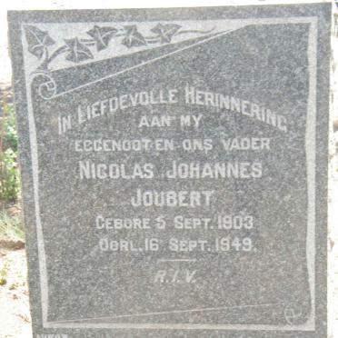 JOUBERT Nicolas Johannes 1903-1949