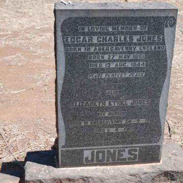 JONES Edgar Charles 1861-1944 &amp; Elizabeth Ethel DOBSON 1865-1952