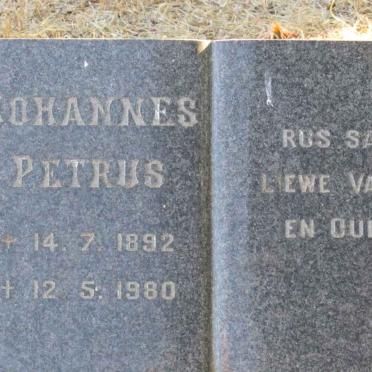 JONKER Johannes Petrus 1892-1980