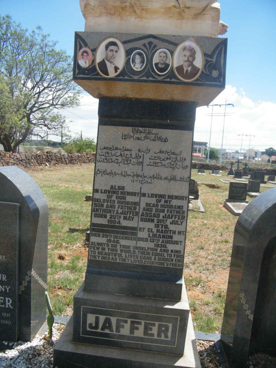 JAFFER Anthony A. 1904-1946 :: JAFFER Assad 1878-1936