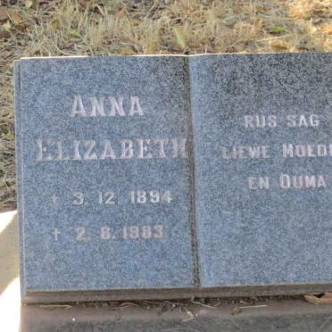 JONKER Anna Elizabeth 1894-1983