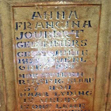 JOUBERT Anna Francina nee ?ERS 1855-1934