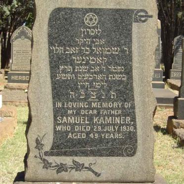 KAMINER Samuel -1930