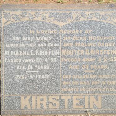 KIRSTEIN Wouter D. -1955 &amp; Atholene E. -1986