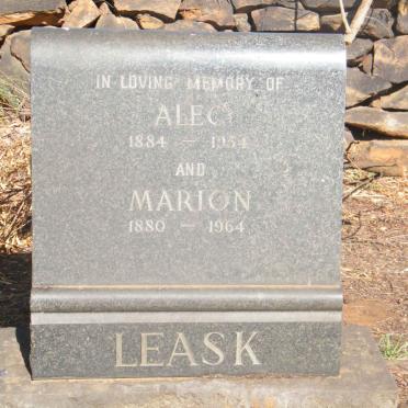 LEASK Alec 1884-1954 &amp; Marion 1880-1964