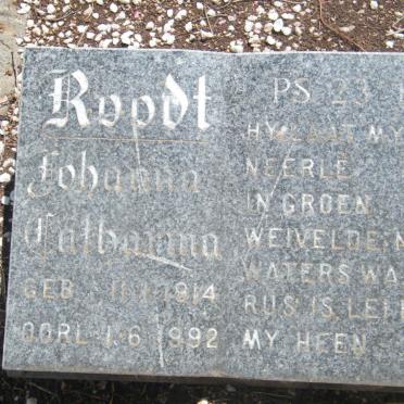 ROODT Johanna Catharina 1914-1992