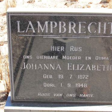 LAMPBRECHT Johanna Elizabeth 1872-1948