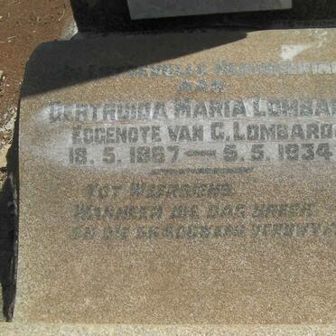 LOMBARD Gertruida Maria 1867-1934