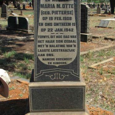 OTTE Maria M. nee PIETERSE 1908-1942