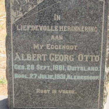 OTTO Albert Georg 1881-1931