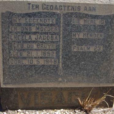 VISAGIE Engela Jacoba nee DU BRUYN 1892-1948