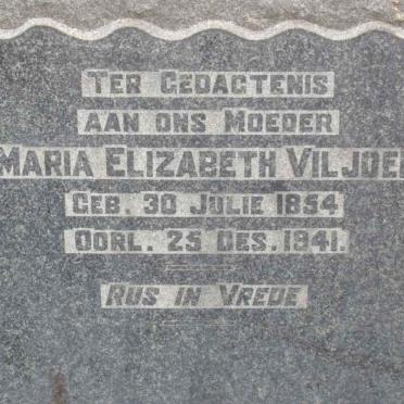 VILJOEN Maria Elizabeth 1854-1941