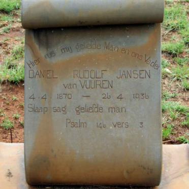 VUUREN Daniel Rudolf, Jansen van 1870-1936