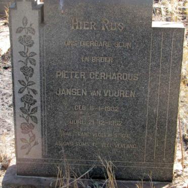 VUUREN Pieter Gerhardus, Jansen van 1932-1952
