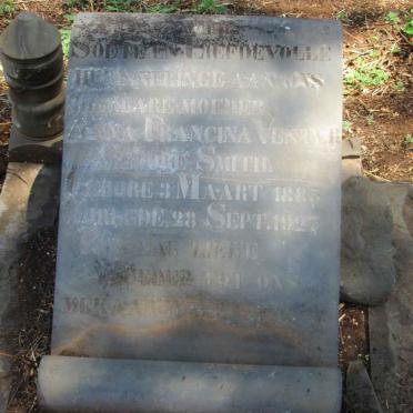 VENTER Anna Francina nee SMITH 1885-1927