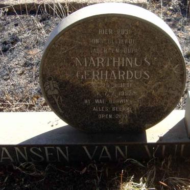 VUUREN Marthinus Gerhardus, Jansen van 1891-1952