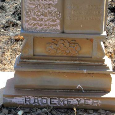 RADEMEYER Anna Elizabeth nee DELPORT 1892-1953