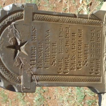 SMITH Elsabe Christina 1920-1921 :: SMITH Elisabeth Gertbregh 1924-1924
