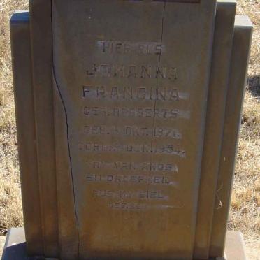 SWANEPOEL Johanna Francina nee ROBBERTS 1971-1954