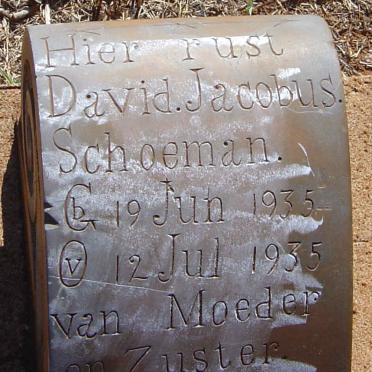 SCHOEMAN David Jacobus 1935-1935