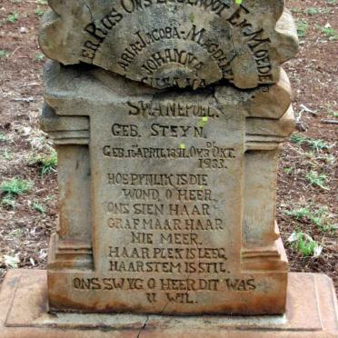 SWANEPOEL Maria Jacoba Magdalena Johanna Susana nee STEYN 1891-1933