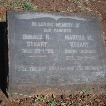 STUART Donald R. -1920 &amp; Martha M. CRONJE -1948