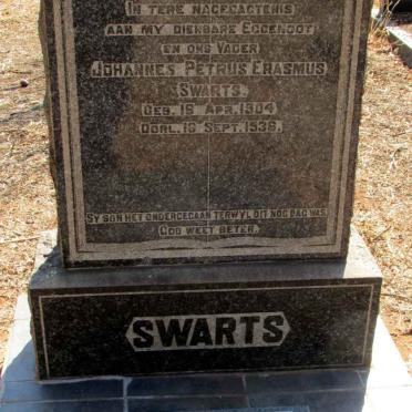 SWARTS Johannes Petrus Erasmus 1904-1938 :: SWARTS Johannes Petrus Erasmus 19?5-2007