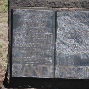 SANDERSON Elizabeth nee ENGLISH 1875-1937