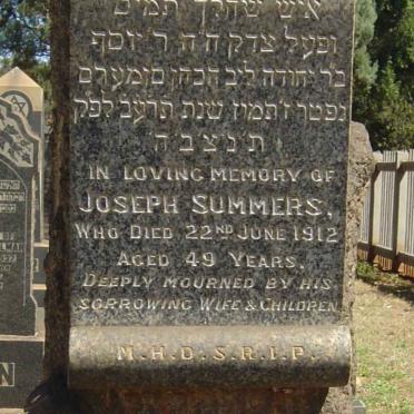 SUMMERS Joseph -1912