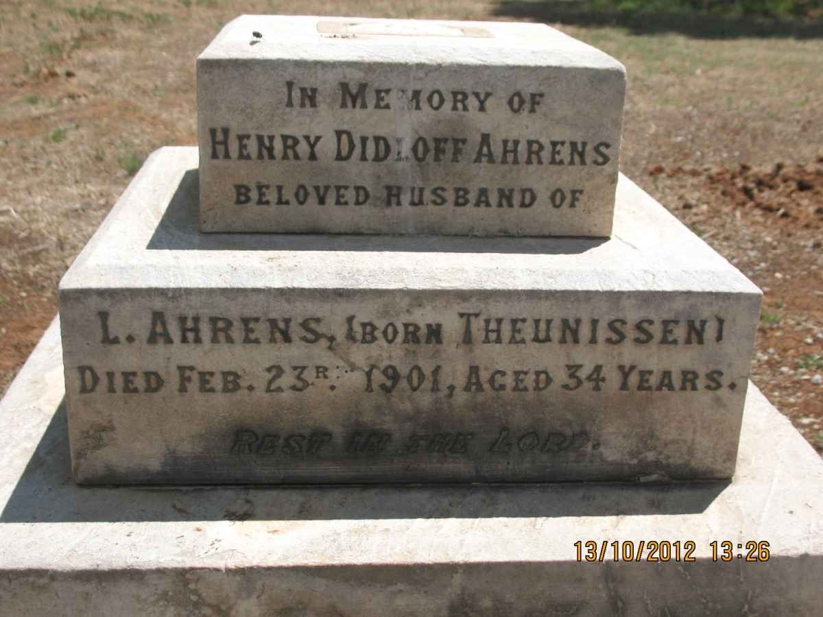 AHRENS Henry Didloff -1901