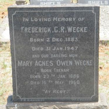 WECKE Frederick C.R. 1883-1947 &amp; Mary Agnes Owen TRENAM 1886-1960