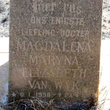 WYK Magdelena Maryna Elizabeth, van 1938-1952