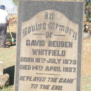 WHITFIELD David Reuben 1873-1937