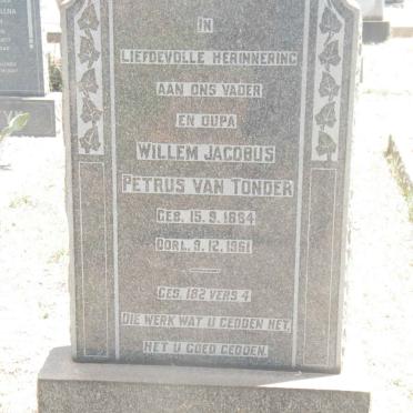 TONDER Willem Jacobus Petrus, van 1884-1961