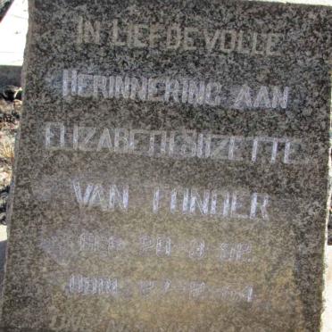TONDER Elizabeth Suzette, van 1952-1954