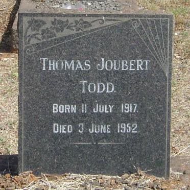 TODD Thomas Joubert 1917-1952