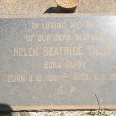 TILLETT Helen Beatrice nee DUFFY 1891-1954