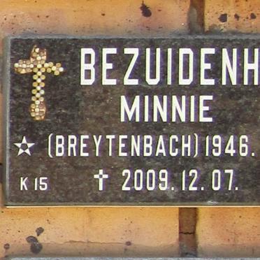 BEZUIDENHOUT Minnie nee BREYTENBACH 1946-2009