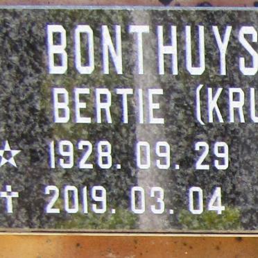 BONTHUYS Bertie nee KRUGER 1928-2019