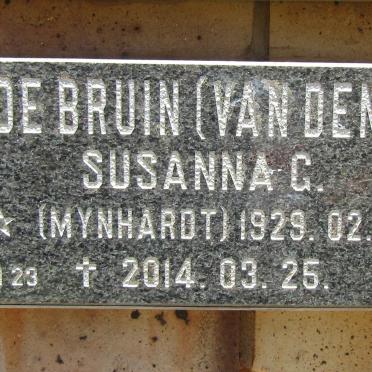 BRUIN Susanna G., de voorheen VAN DEN BERG nee MYNHARDT 1929-2014