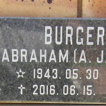 BURGER A.J. 1943-2016