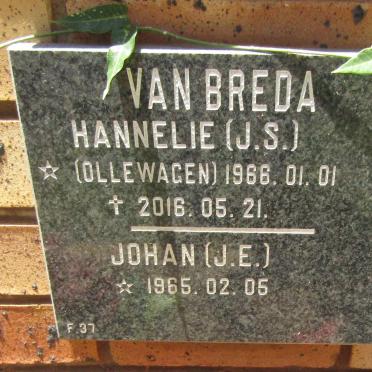BREDA J.E., van 1965- &amp; J.S. OLLEWAGEN 1966-2016