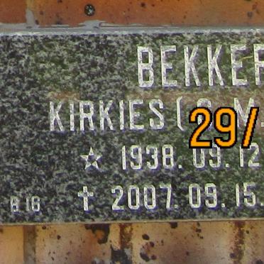 BEKKER C.M. 1938-2007