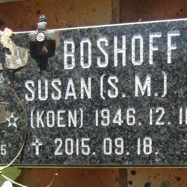 BOSHOFF S.M. nee KOEN 1946-2015